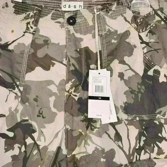 Dash Camo Old Jade Shorts. Cuffed, 4 pocket NWT size 10 - Picture 4 of 11